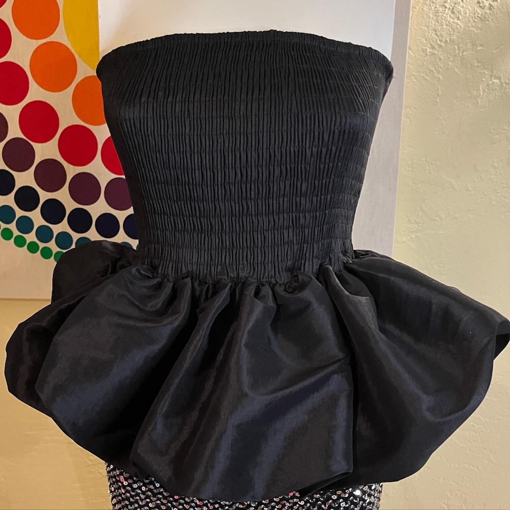 Fashion Nova Black Ruched Top